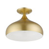 LIVEX LIGHTING 41050-33 1 Light Soft Gold Semi-Flush Mount