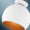 LIVEX LIGHTING 43390-03 1 Light White Semi-Flush Mount