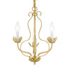 LIVEX LIGHTING 42903-33 3 Light Soft Gold Chandelier