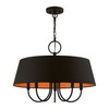 LIVEX LIGHTING 51355-04 5 Light Black Pendant Chandelier