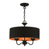 LIVEX LIGHTING 41863-04 3 Light Black Pendant Chandelier