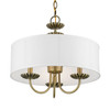 LIVEX LIGHTING 42983-01 3 Light Antique Brass Pendant Chandelier