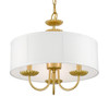 LIVEX LIGHTING 42983-33 3 Light Soft Gold Pendant Chandelier