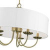 LIVEX LIGHTING 42985-01 5 Light Antique Brass Pendant Chandelier