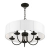 LIVEX LIGHTING 42985-04 5 Light Black Pendant Chandelier