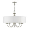 LIVEX LIGHTING 42985-91 5 Light Brushed Nickel Pendant Chandelier