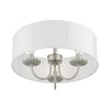 LIVEX LIGHTING 42989-91 3 Light Brushed Nickel Semi-Flush Mount