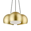 LIVEX LIGHTING 43393-33 3 Light Polished Gold Globe Pendant