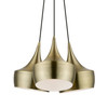 LIVEX LIGHTING 40993-01 3 Light Antique Brass Cluster Pendant