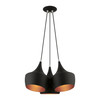 LIVEX LIGHTING 41083-04 3 Light Black Cluster Pendant