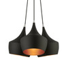 LIVEX LIGHTING 41083-04 3 Light Black Cluster Pendant