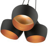 LIVEX LIGHTING 41083-04 3 Light Black Cluster Pendant