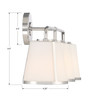 CRYSTORAMA FUL-913-PN Fulton 3 Light Polished Nickel Bathroom Vanity