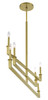 CRYSTORAMA DNT-6046-AG Dante 6 Light Aged Brass Chandelier