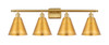 INNOVATIONS 516-4W-SG-MBC-8-SG 4-Light Bath Vanity Light Satin Gold