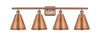 INNOVATIONS 516-4W-AC-MBC-8-AC-LED 4-Light Bath Vanity Light Antique Copper