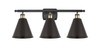 INNOVATIONS 516-3W-BAB-MBC-8-BK-LED 3-Light Bath Vanity Light Black Antique Brass