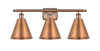INNOVATIONS 516-3W-AC-MBC-8-AC-LED 3-Light Bath Vanity Light Antique Copper