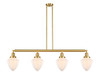 INNOVATIONS 214-SG-G661-7 4-Light Island Light Satin Gold