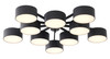 BETHEL INTERNATIONAL BE12C38B 10-Light LED Chandelier, Black