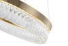 BETHEL INTERNATIONAL FT93C32G 1-Light LED Chandelier, Gold