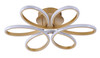 BETHEL INTERNATIONAL OC11F22BR 6-Light LED Flush Mount, Brass