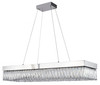 BETHEL INTERNATIONAL FT97C40CH 1-Light LED Chandelier, Chrome