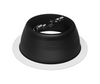 NICOR 17504 6 in. Black Recessed Baffle Trim with 1/2 in. White Trim Ring