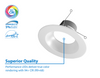 NICOR DLR56609120SWH-12PK DLR56(v6) 5/6-inch White 900 Lumen Selectable Recessed LED Downlight (12 Pack)