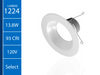 NICOR DLR56612120SWH-12PK DLR56(v6) 5/6-inch White 1200 Lumen Selectable Recessed LED Downlight (12 Pack)