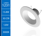 NICOR DLR566121203KWHBF DLR56(v6) 5/6-inch White 1200 Lumen 3000K Recessed LED Downlight with Baffle