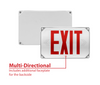 NICOR EXL51UNVWHR2 EXL5 Series LED Outdoor Emergency Exit Sign, Red Lettering