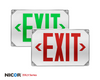 NICOR EXL51UNVWHG2 EXL5 Series LED Outdoor Emergency Exit Sign, Green Lettering