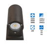 NICOR OWCR4D1022MV40BZ Dorado 22W Round LED Outdoor Wall Mount Cylinder Light , 4000K, Bronze