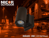 NICOR OWCR4D1022MV40BZ Dorado 22W Round LED Outdoor Wall Mount Cylinder Light , 4000K, Bronze