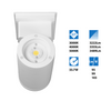 NICOR OWCR4U1035MV30WH Dorado 35W Round LED Outdoor Wall Mount Cylinder Up/Down Light, 3000K, White