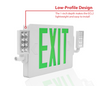 NICOR ECL21UNVWHG2 ECL2 Series Slim LED Emergency Exit Sign Combo, Green Lettering