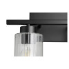 Quorum 501-2-69 Ladin 2-Light Vanity Light,Textured Black W/ Clear Glass Quorum 501-2-69 Ladin 2-Light Vanity Light,Textured Black W/ Clear Glass