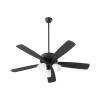 Quorum 4525-359 3-Light Ceiling Fan,Matte Black