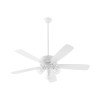 Quorum 4525-2308 3-Light Ceiling Fan,Studio White