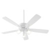 Quorum 4525-2308 3-Light Ceiling Fan,Studio White