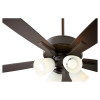 Quorum 4525-486 4-Light Ceiling Fan,Oiled Bronze