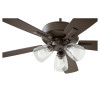 Quorum 4525-2386 3-Light Ceiling Fan,Oiled Bronze