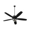 Quorum 170525-59 2-Light Ceiling Fan,Matte Black