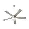 Quorum 37525-65 2-Light Ceiling Fan,Satin Nickel