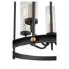 Quorum 829-5-6980 Empire 5-Light Entry,Textured Black W/ Aged Brass