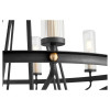 Quorum 629-9-6980 Empire 9-Light Chandelier,Textured Black W/ Aged Brass