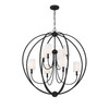 Crystorama 2246-BF Sylvan Black Forged 8 Light Chandelier