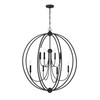 Crystorama 2246-BF Sylvan Black Forged 8 Light Chandelier