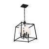 Crystorama 2245-BF Sylvan Black Forged 4 Light Chandelier